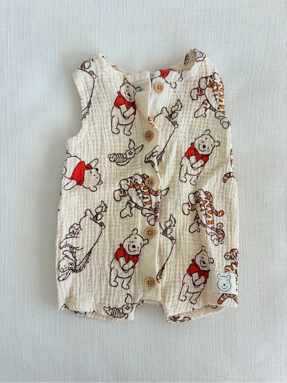Winnie the Pooh muslin romper onesie 3m